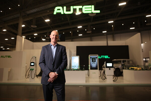 The electric vehicles at the 2023 Chicago Auto Show’s indoor test track will be powered by EV chargers provided by Autel Energy. (John Thomas of Autel Energy pictured)