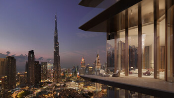 The architectural masterpiece that will be Baccarat Hotel & Residences Dubai will offer uninterrupted views of the Burj Khalifa. (Photo Credits: Baccarat Hotel & Residences) (PRNewsfoto/Shamal Holding)