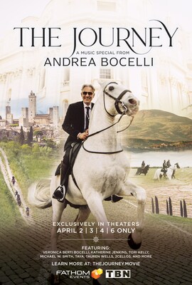 THE JOURNEY: A Music Special from Andrea Bocelli coming to theatres nationwide beginning April 2.