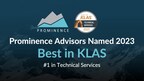 Prominence Advisors Ranked Best in KLAS for Technical Services 2023