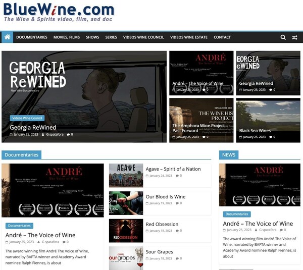 BlueWine.com launches web site devoted to wine and spirits documentaries