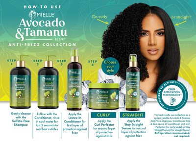 Mielle Launches Avocado & Tamanu Anti-Frizz System for Textured Hair with Proprietary Refrigerate-to-Activate Cold Application Technologytm