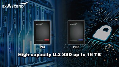 Exascend's PCIe Gen3 U.2 SSDs – the PE3 and PI3 series – are available in up to 16 TB, perfectly powering cloud and edge servers.