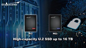 Exascend dévoile des SSD U.2 de 15,36 To à large spectre de température, à ultra-haute capacité et à haute disponibilité pour les entreprises