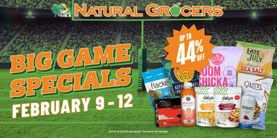 Score a touchdown with your friends and your budget with Game Day Deals February 9-12, at all Natural Grocers stores.