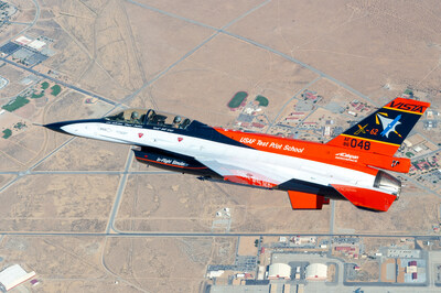 The X-62A VISTA Aircraft flying above Edwards Air Force Base, California. (Photo Credit: Kyle Brasier, U.S. Air Force)
