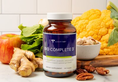 Gundry MD Bio Complete 3 is a Revolutionary All-In-One Optimal Gut Health Supplement That Includes Probiotics, Prebiotics, and Postbiotics to Support Healthy Gut Lining