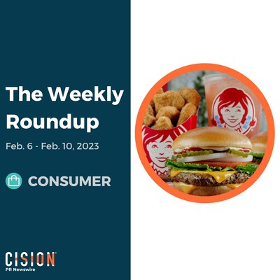 PR Newswire Weekly Consumer Press Release Roundup, Feb. 6-10, 2023. Photo provided by The Wendy's Company. https://prn.to/3Y6dfkL