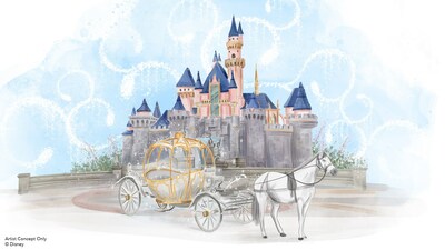Disney’s Fairy Tale Weddings & Honeymoons has unveiled the design of a new coach that will join the fleet of Disney’s Fairy Tale Weddings carriages. The new coach features details inspired by the classic Disney love story, Cinderella, and will arrive at Disneyland Resort this fall.