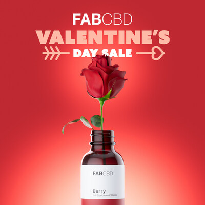 FAB CBD's Valentine's Day Sale runs February 13-16, offering 30% off the entire store with a coupon code: VALENTINE30.