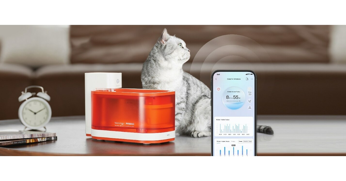 PAWAii Caremi Fountain Is Set To Launch On Indiegogo As The First NSF-Certified Mobile Smart Pet Water Fountain