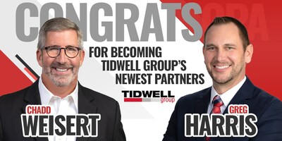 Tidwell Group, an IPA Best of the Best and Fastest Growing Firm, welcomes Greg Harris, CPA, MST, and Chadd C. Weisert, J.D., LLM, as its newest Partners.