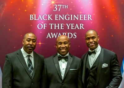 Vitesco Technologies’ Armand Foreman, Everton Swearing and Elvin Simpson at the 37th Annual Black Engineer of the Year (BEYA) Awards Science, Technology, Engineering and Mathematics (STEM) Conference.