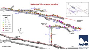 SILVER MOUNTAIN REPORTS NEW UNDERGROUND CHANNEL SAMPLING RESULTS FROM THE METEYSACA VEIN, RELIQUIAS MINE