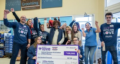 Eighteen winners were selected to receive Petco Love grants, with Animal Humane Association of New Mexico securing the top Love Stories grant award of $100K, thanks to winning pet adopter, Carol.