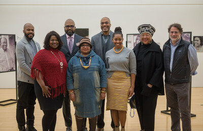Eric Hotchkiss, Exhibition Designer, Author Valaida Fullwood, Norman Clark, CAAIP 
Interim Director, Claudette Baker, Project Manager, The Soul of Philanthropy, Photographer Charles W. Thomas Jr., Jessyca Dudley, Chair The Soul of Philanthropy Chicago, Dr. Carol Adams, Local Curator Chicago, and Daniel Schulman, Chicago Department of Cultural Affairs & Special Events (DCASE).
