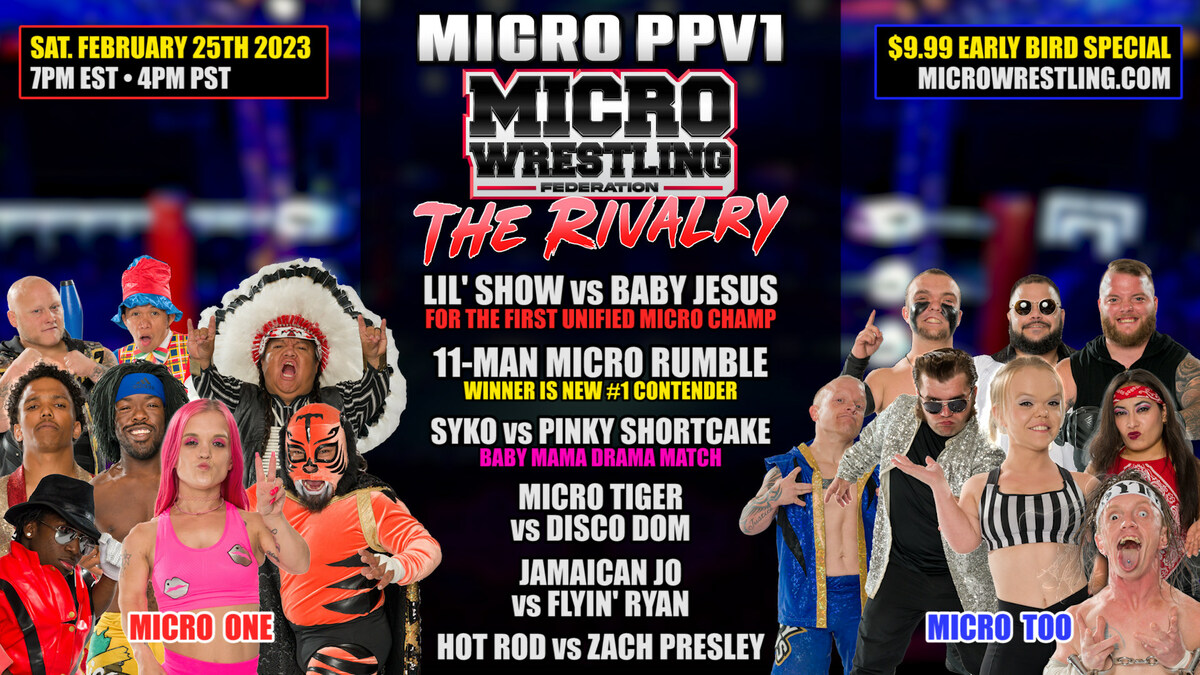 The Micro Wrestling Federation Announces MICRO PPV1: The Rivalry, Its Inaugural Pay-Per-View Event Airing Feb. 25th at 7PM EST - Vimarsana News