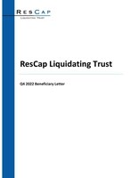 ResCap Liquidating Trust Announces Posting of Q4 2022 Financial Statements
