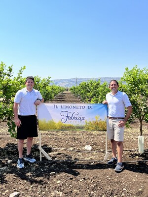 Brothers, Phil and Nick Mastroianni, at their lemon grove in Sicily, Italy.