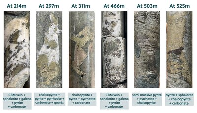Figure 5: Core Photo Highlights from Drill Hole APC-30 (CNW Group/Collective Mining Ltd.)