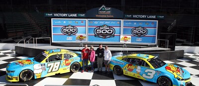 From left to right: Anthony Alfredo, driver of the No. 78 Chevrolet for B.J. McLeod Motorsports; Dana Kuntz, owner, Andy’s Frozen Custard; Andy Kuntz, CEO and owner of Andy’s Frozen Custard; Austin Dillon, driver of the No. 3 Chevrolet for Richard Childress Racing