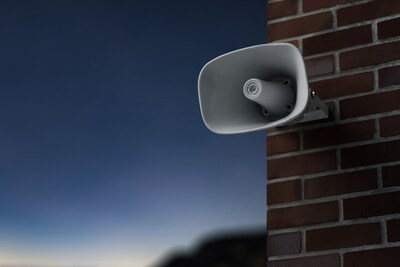 Verkada’s new horn speaker gives customers the ability to respond in real time to deter intruders.