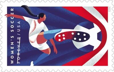 Women’s Soccer slams into the Net. USPS issues stamp at the SheBelieves Cup.