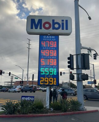 E85 is priced at a substantial discount to gasoline at a retail station near San Diego on Feb. 13, 2023