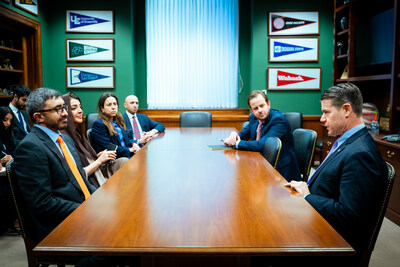 The UAE Foreign Minister held meetings with members of the Senate, Bob Menendez, Chairman of the Senate Foreign Relations Committee; Jim Risch, Vice Chairman of the Committee; Senator Todd Young.