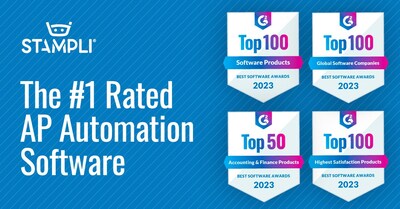 Stampli has been recognized in G2’s 2023 Best Software Awards, earning several spots on its Best Software Products for 2023 lists.