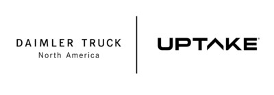 Daimler Truck North America and Uptake company logos.