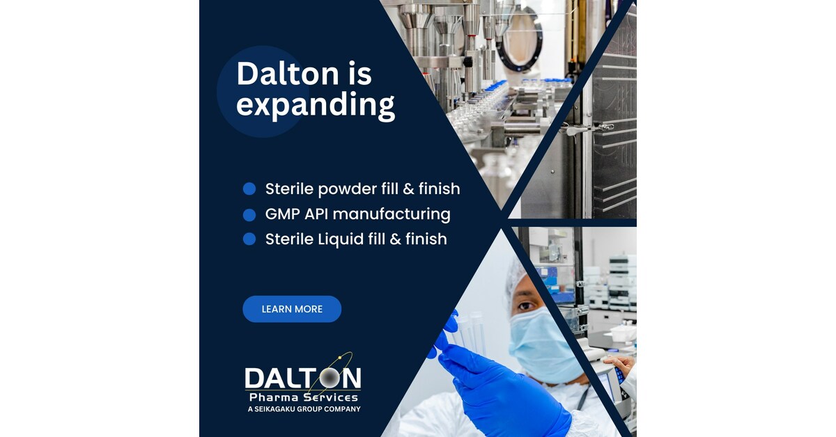 Dalton Announces Major Expansion in Commercial Sterile Manufacturing Capacity