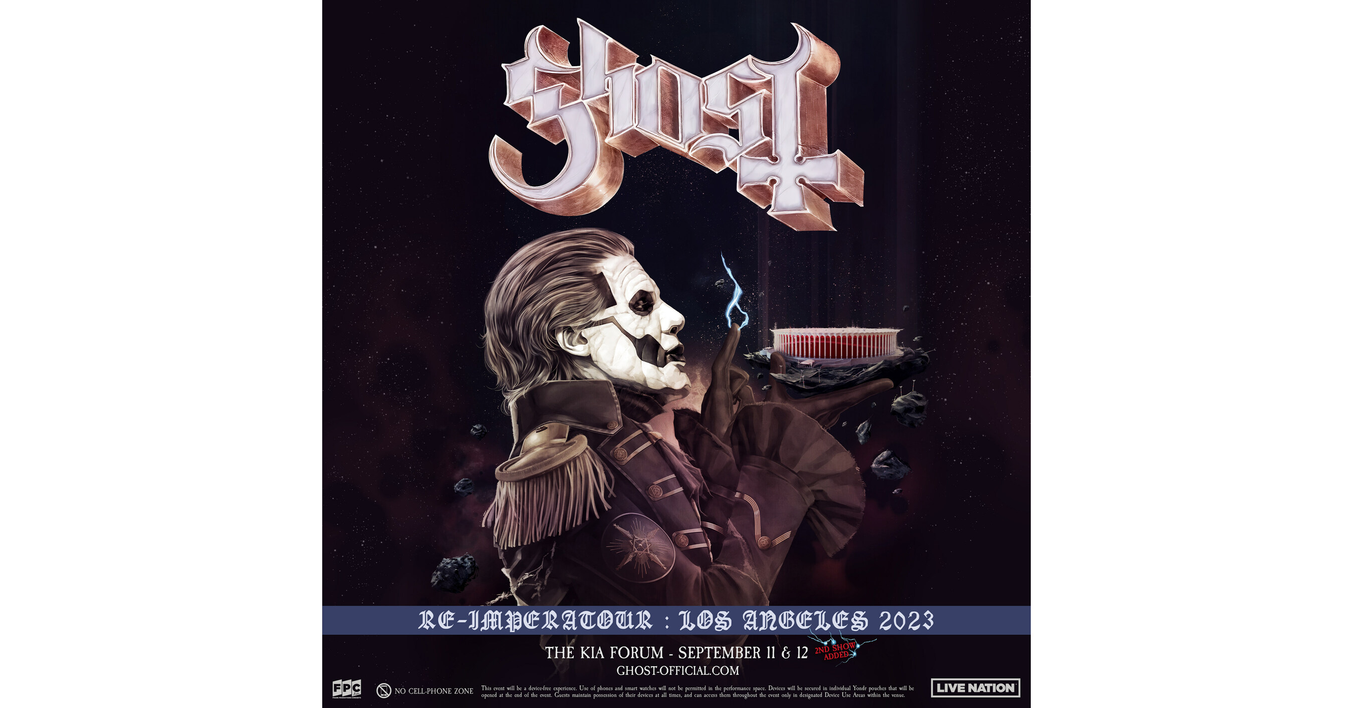 GHOST ADDS SECOND LA DATE ON REIMPERATOUR U.S.A. 2023 DUE TO