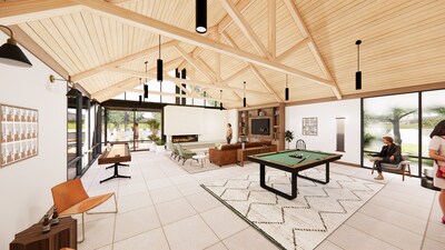 A rendering of the Great Room at the Interport apartment community. Greystar has just broken ground on the community.