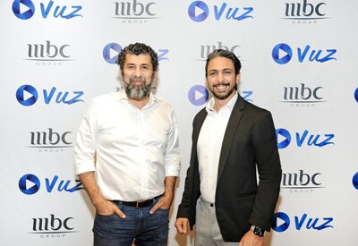 (From left to right) Fadel Zahreddine, Group Director of Emerging Media at MBC GROUP, and Khaled Zaatarah, Founder of VUZ