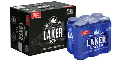 Laker Ice 12x473ml and Laker Lager 6x473ml (CNW Group/Waterloo Brewing Ltd.)