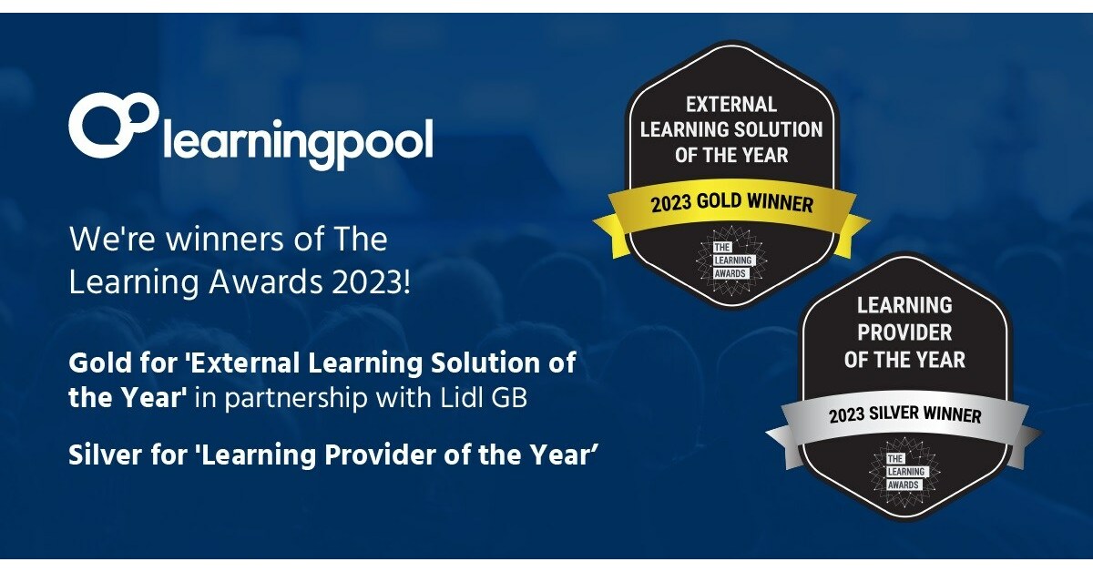 Learning Provider of the Year' Among Learning Pool's Double Award Victory at The Learning Awards