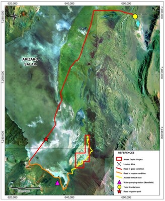 Figure 2: Location and Geographical Features of the Nevasca Lithium Property (CNW Group/CDN Maverick Capital Corp.)