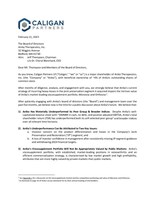 Caligan Partners Issues Open Letter to Anika Board
