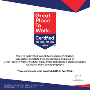 Innoviti Technologies Is Certified Great Place to Work Again