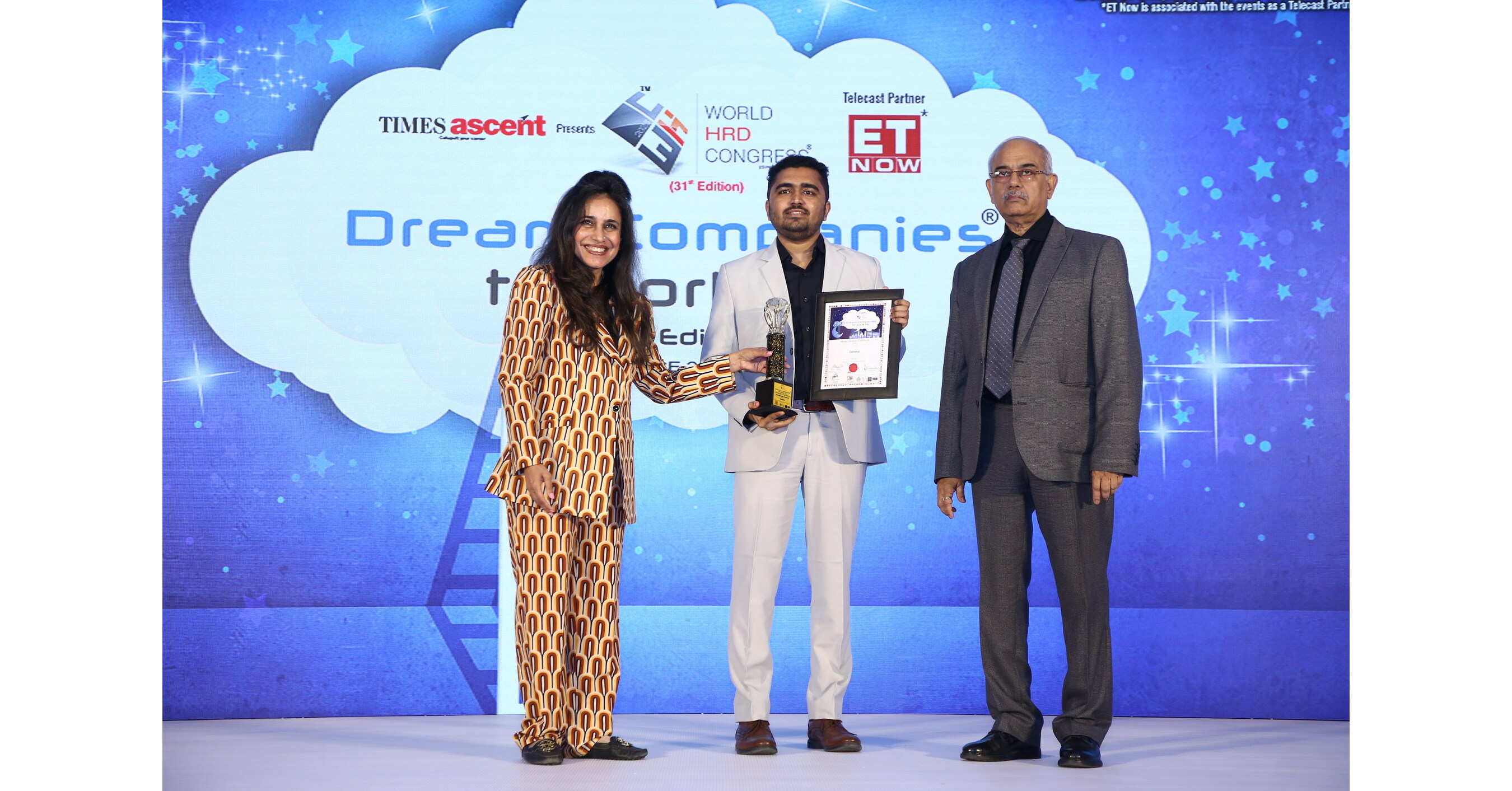 Comviva recognized as a 'Dream Company to Work for' at the Times Ascent Awards by World HRD Congress