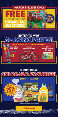 Natural Grocers is proud to celebrate its Colorado roots with freebies, sales, sweepstakes and more, starting March 3, 2023.