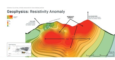 Figure 3: Spring Target Resistivity Anomaly (CNW Group/Silver Valley Metals Corp.)