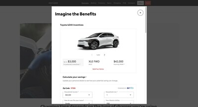 Toyota EV Incentive Finder, impulsado por EV Life, ayuda a los clientes a encontrar incentivos, créditos fiscales y más