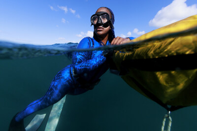 Zandile Ndhlovu is South Africa's first Black African freediving instructor, TEDx speaker, filmmaker, explorer, and passionate storyteller aiming to change Africa's narrative about who belongs in the ocean and to diversify representation in ocean-facing careers, sports, and recreation. Photo credit: Sacha Specker / 11th Hour Racing