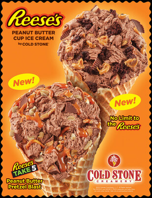 Cold Stone Creamery's New Creations featuring REESE’S Peanut Butter Cup Ice Cream