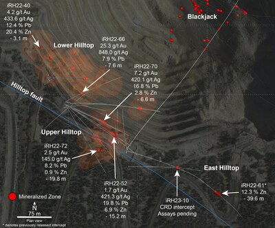 Figure 1 – Hilltop Corridor Surface Plan (CNW Group/i-80 Gold Corp)