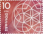 美国邮政庆祝花的对称美