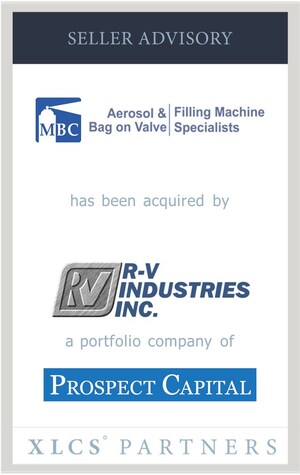 XLCS Partners advises MBC Aerosol in sale to R-V Industries