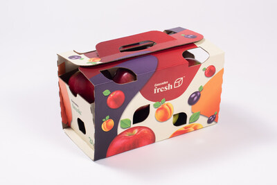 Cascades’ closed cardboard basket for fruits and vegetables (CNW Group/Cascades Inc.)
